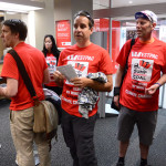 Westpac Wellington customers queue up to say stop using our money to finance coal mining on Denniston Plateau
