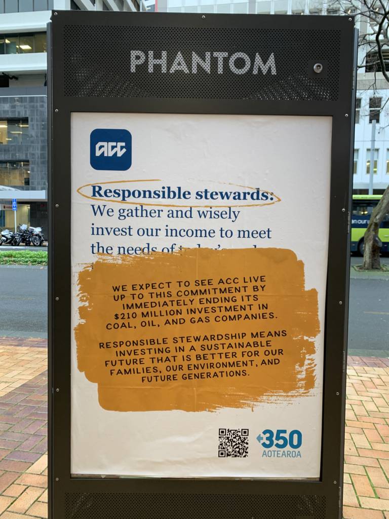 Crowd-funded ACC Poster on Lambton Quay